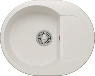 Мойка кухонная Polygran ATOL-620 белый хлопок 678972